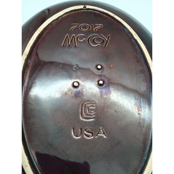 Vintage Hull Pottery Brown Drip Glaze 13” Oval Meat Platter 7017 - Picture 4 of 4